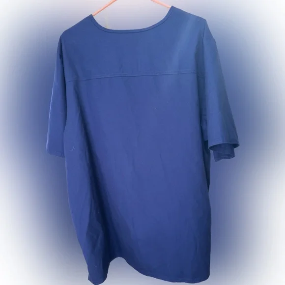 Cherokee Luxe scrub shirt men’s Size XL navy blue one front chest pocket - Picture 2 of 7